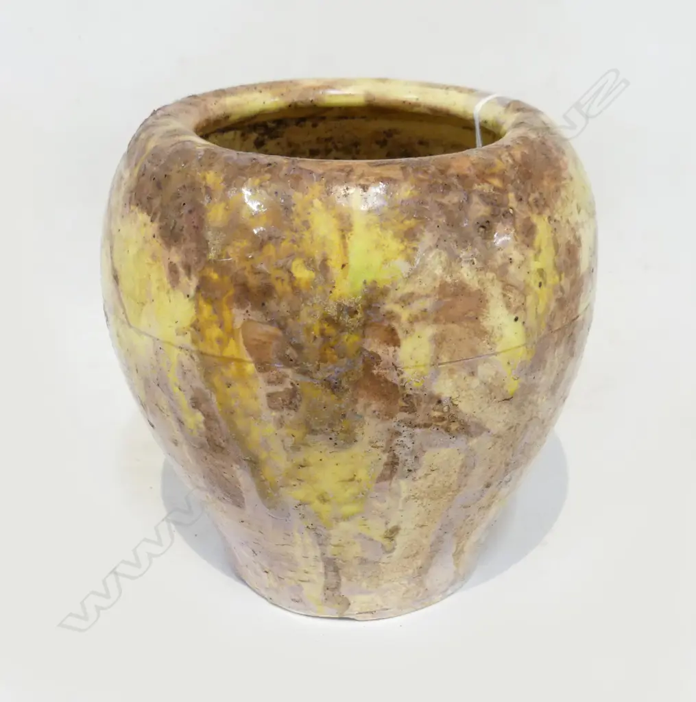 BRIAR GARDNER NZ POTTERY OVOID VASE MOTTLED GLAZE incised signature H.153mm. Image 1++