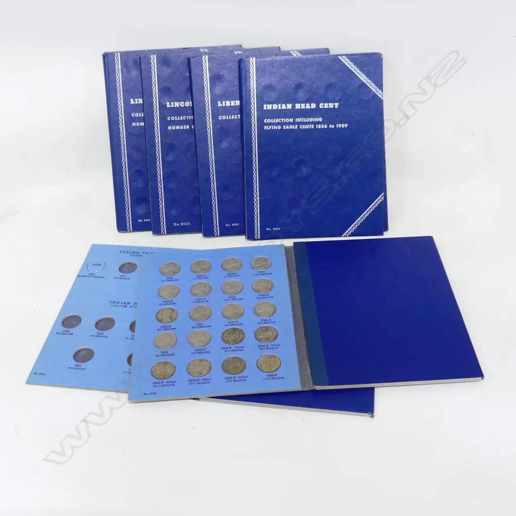 6 VINTAGE AMERICAN COIN ALBUMS Image 1++