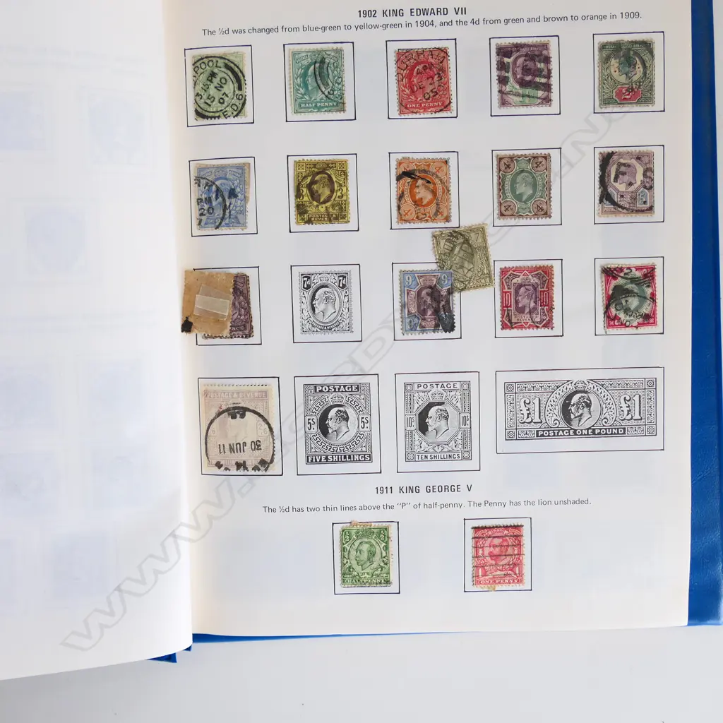 The Tasman album of Great Britain stamps, the loose-leaf album nearly complete. Image 1++