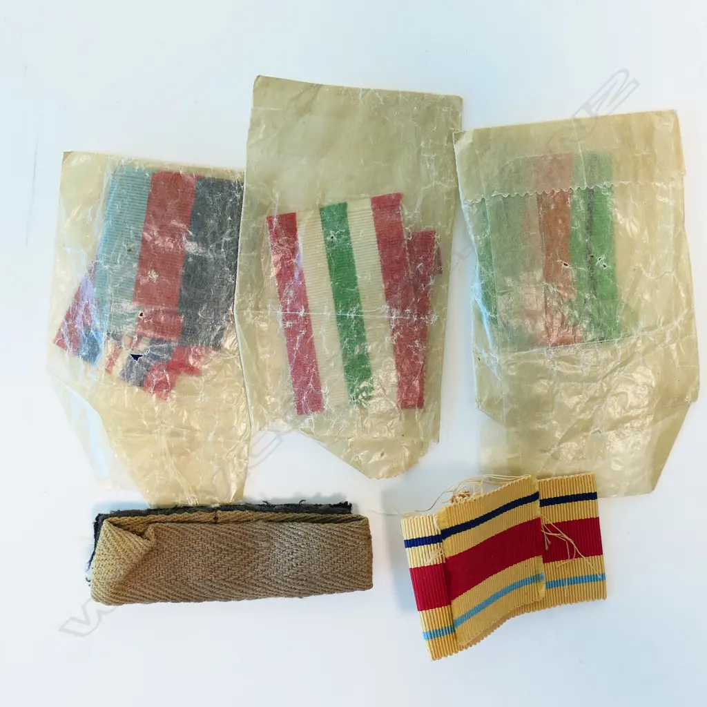 BAG LOT WWII SERVICE MEDALS MINIATURE MEDALS  BADGES PHOTOS ETC Image 1++