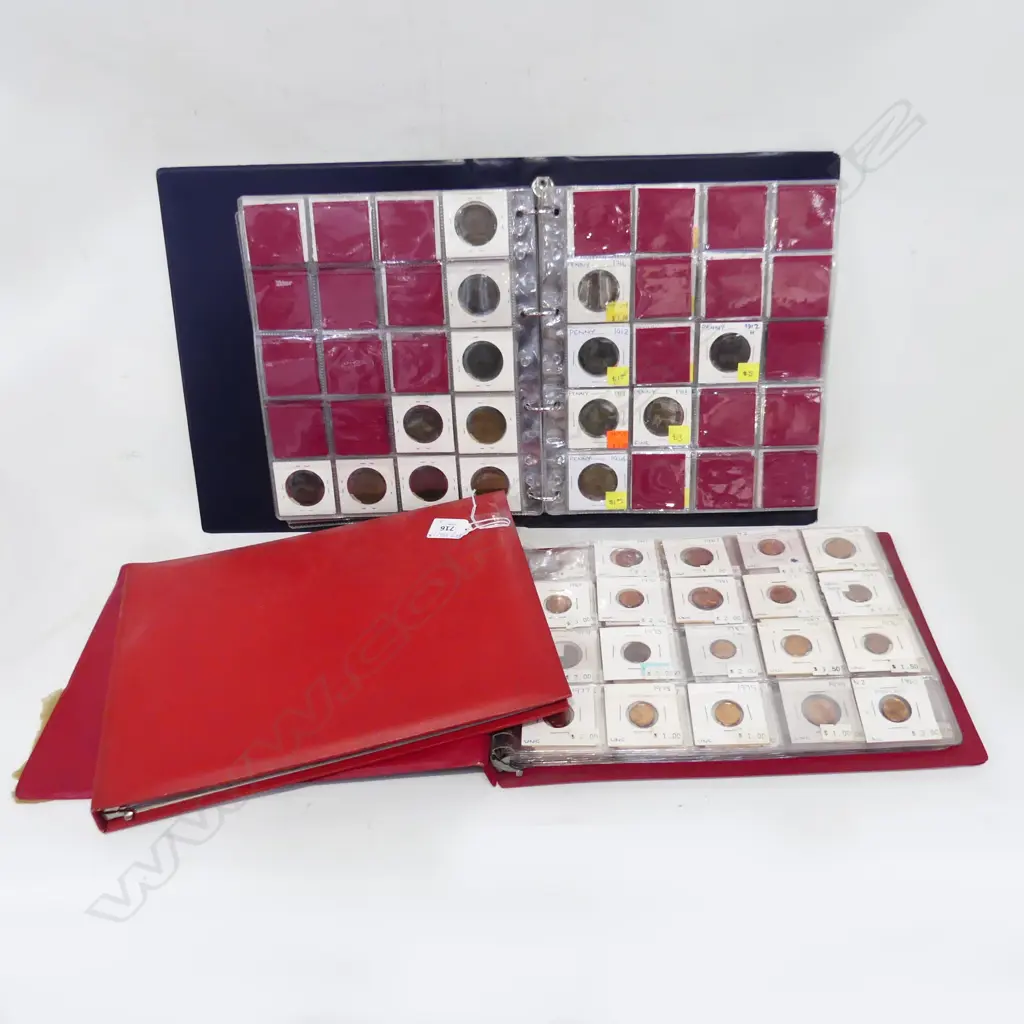 2 NZ COIN ALBUMS + BRITISH PENNIES ALBUM Image 1++
