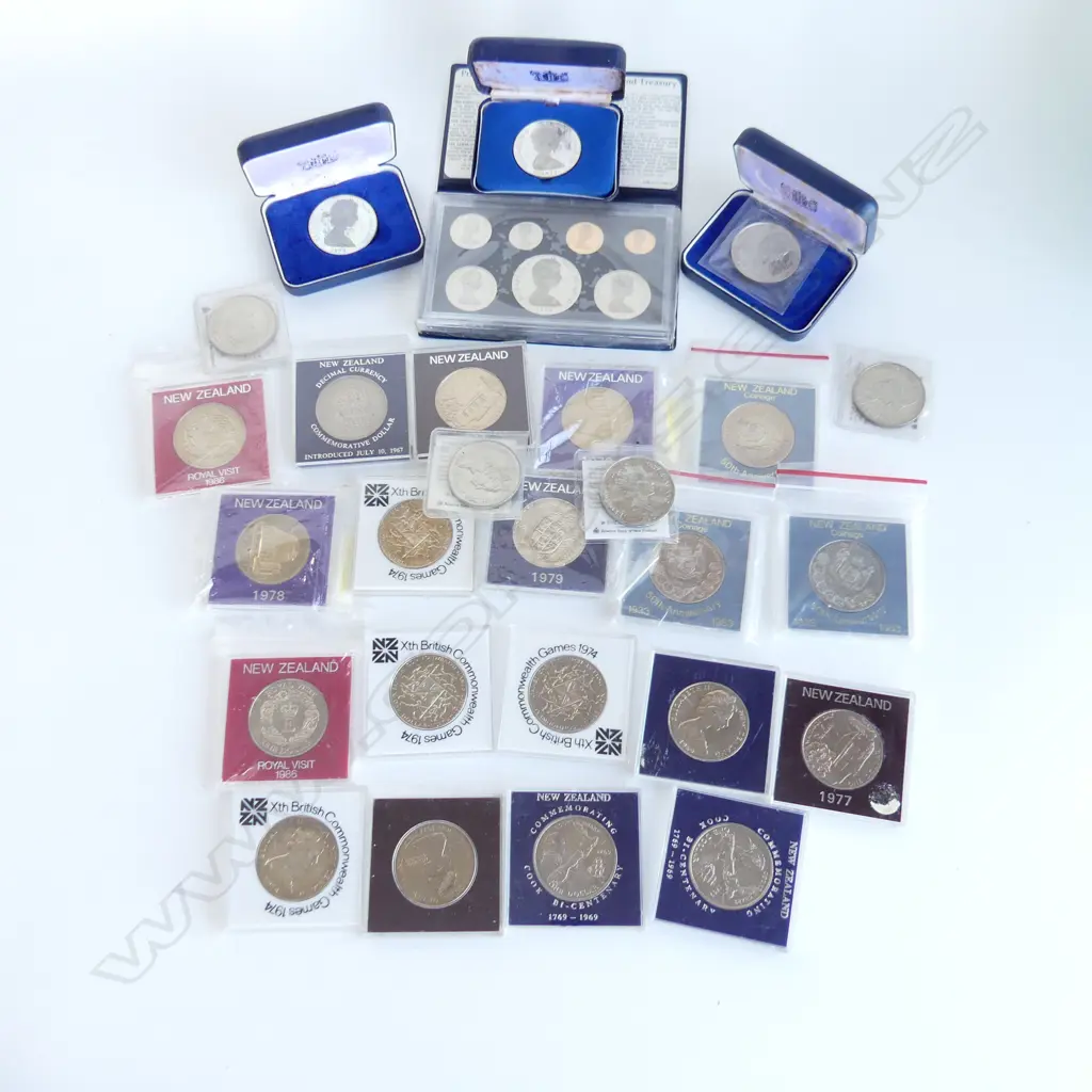 BOX ASST. CASED COMMEMORATIVE COINS ETC Image 1++