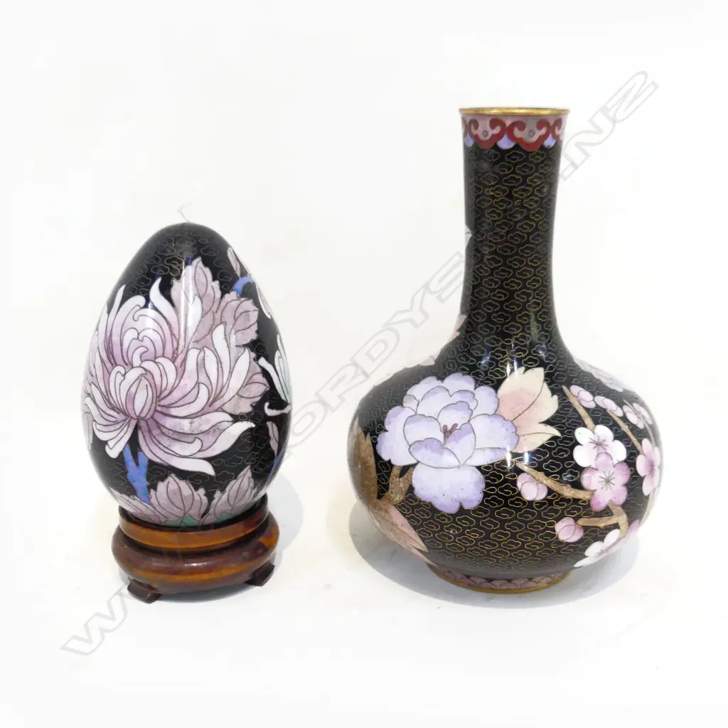 CLOISONNÉ VASE + EGG, H.110-170MM Image 1++