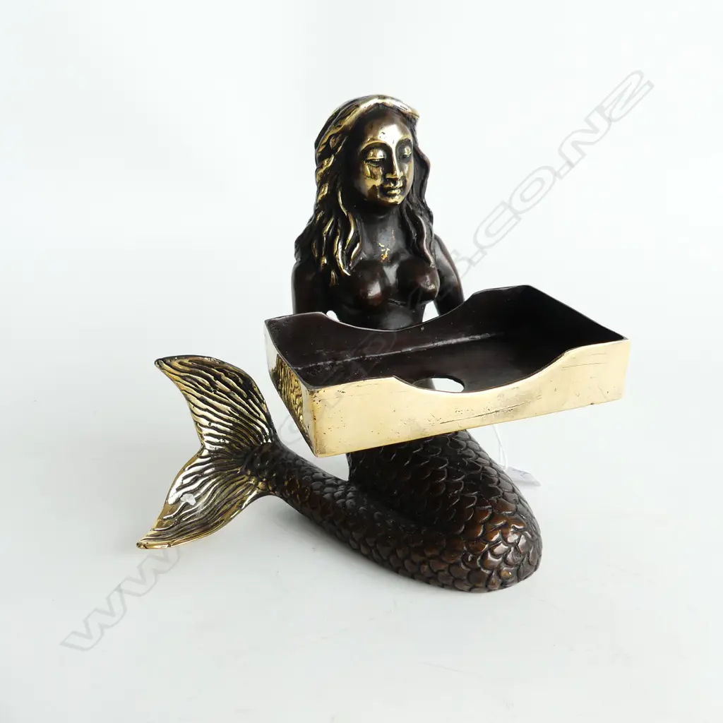 BRONZE MERMAID CARD HOLDER H.165mm Image 1++