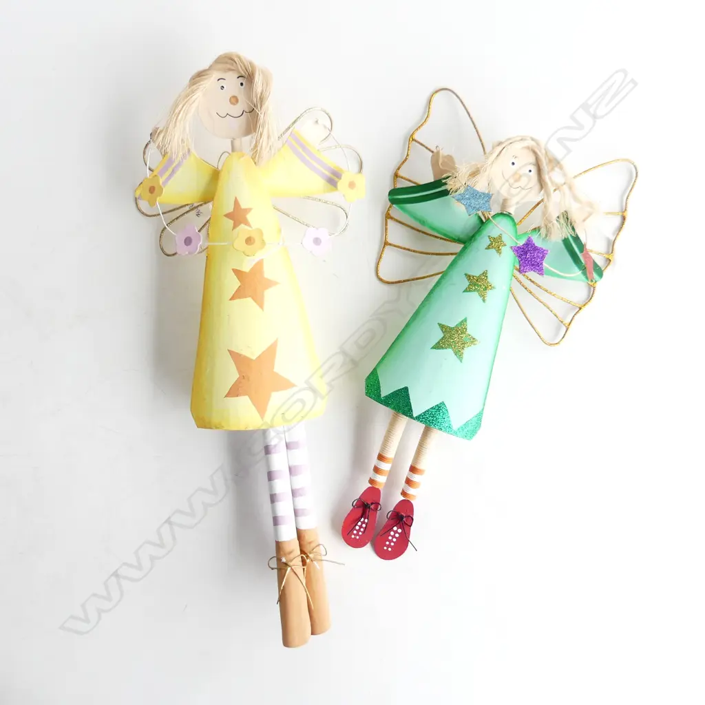 2 RAGGERTY ANNE STYLE CHRISTMAS ANGELS HEIGHT TALLEST 380mm Image 1++