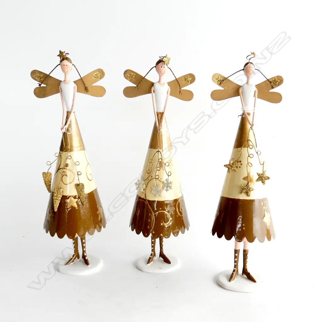 3X CHRISTMAS ANGELS HEIGHT 280 mm Image 1++