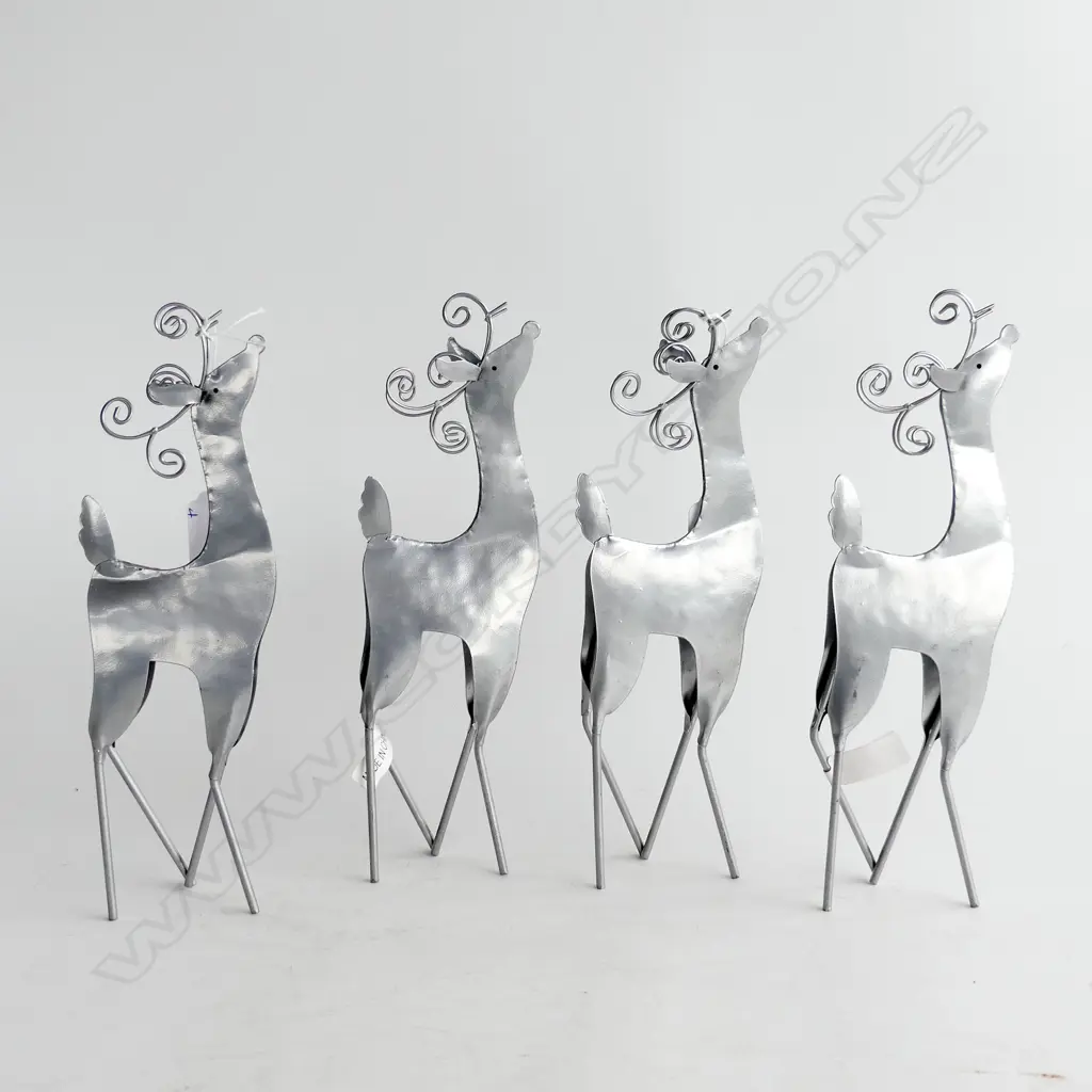 4x SILVER REINDEER H 250mm Image 1++