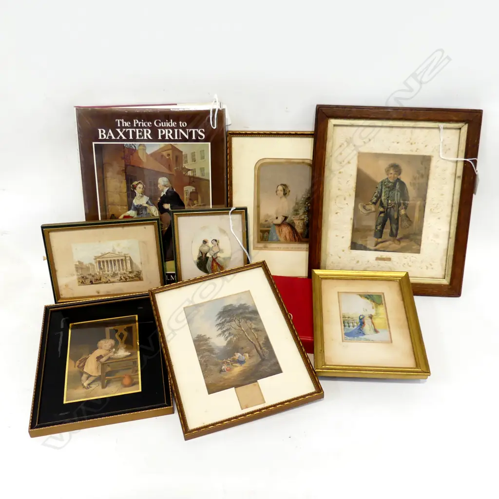 7 ASST. BAXTER PRINTS LARGEST 150x105mm + 2 RELATED BOOKS Image 1++