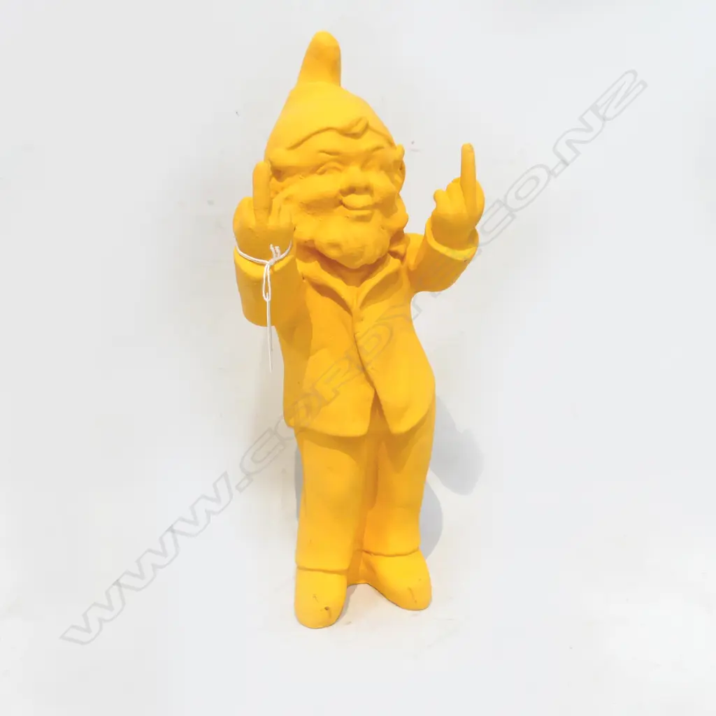 ORANGE GNOME 2 FINGERS RAISED H.320mm Image 1++