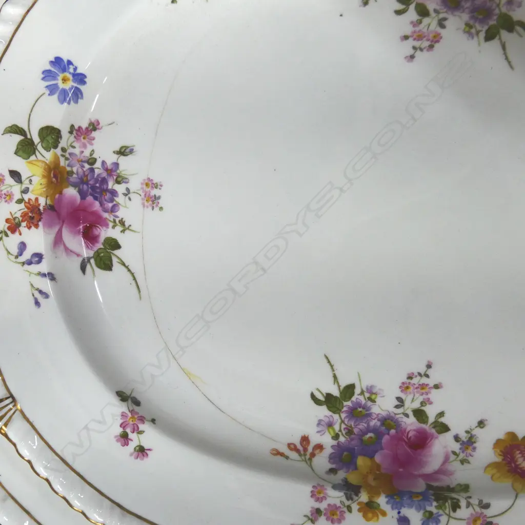 2 LG ROYAL CROWN DERBY ASHETS (SMALLER w. HAIRLINE) 345x435mm + GLASS BOWL 325mm dia Image 1++