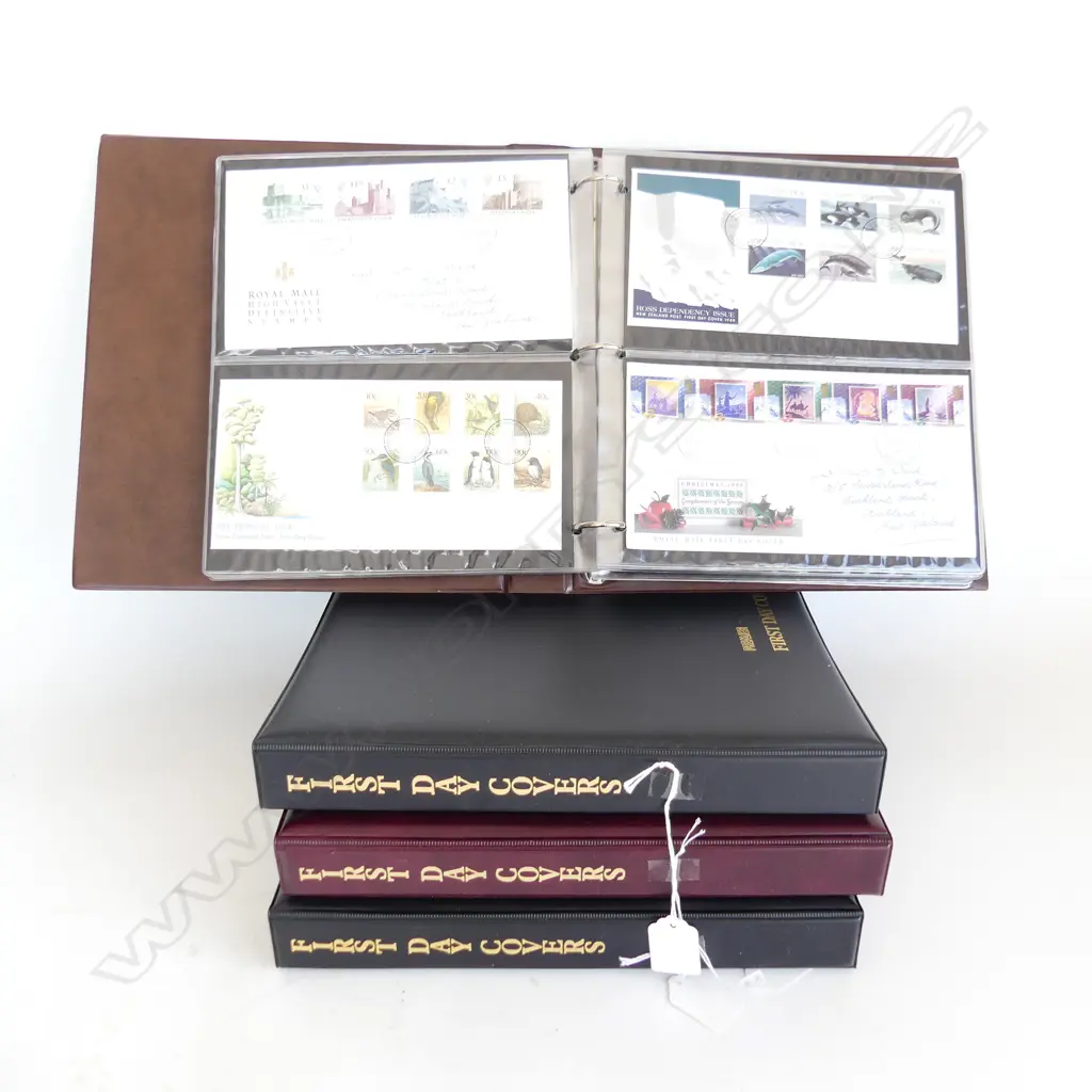 4 STAMP ALBUMS OF FIRST DAY COVERS Image 1++