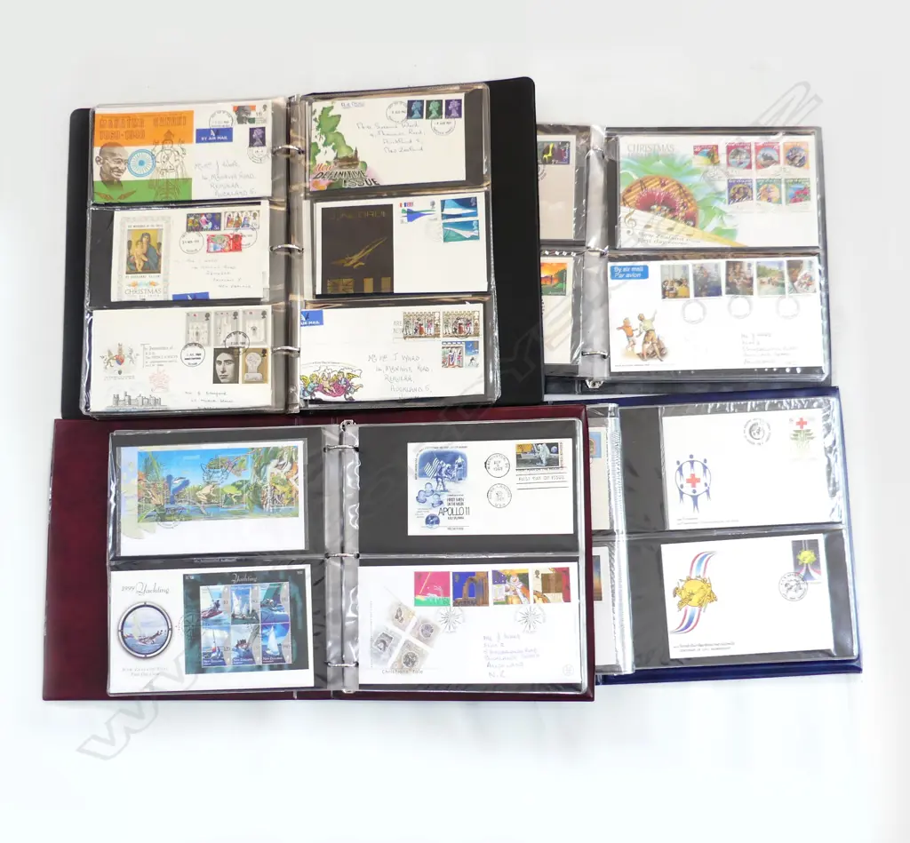 4 STAMP ALBUMS OF FIRST DAY COVERS Image 1++