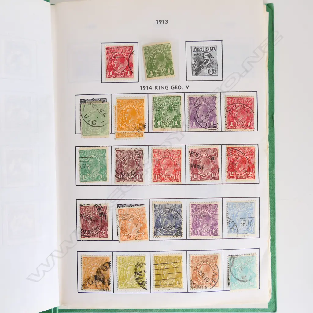 The Tasman Album of Australia Stamps, loose-leaf display nearly complete. Image 1++