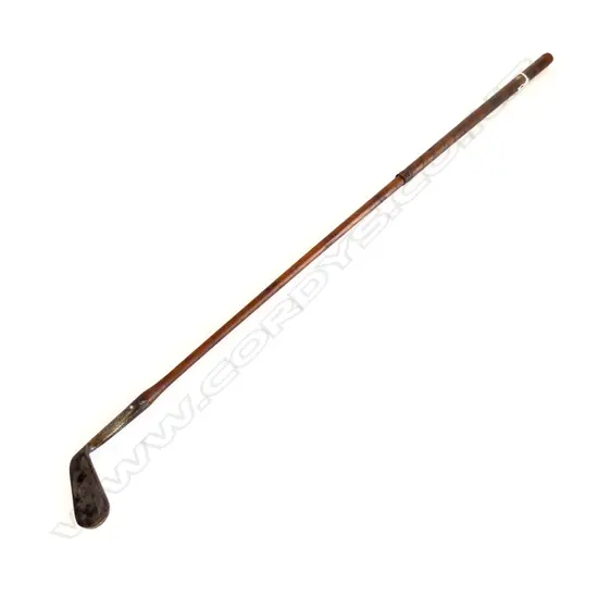 ANTIQUE HAND FORGED #5 MASHIE “CLIFFCO POPULAR” MADE IN ENGLAND  SCORED LINE FACE L. 89CM