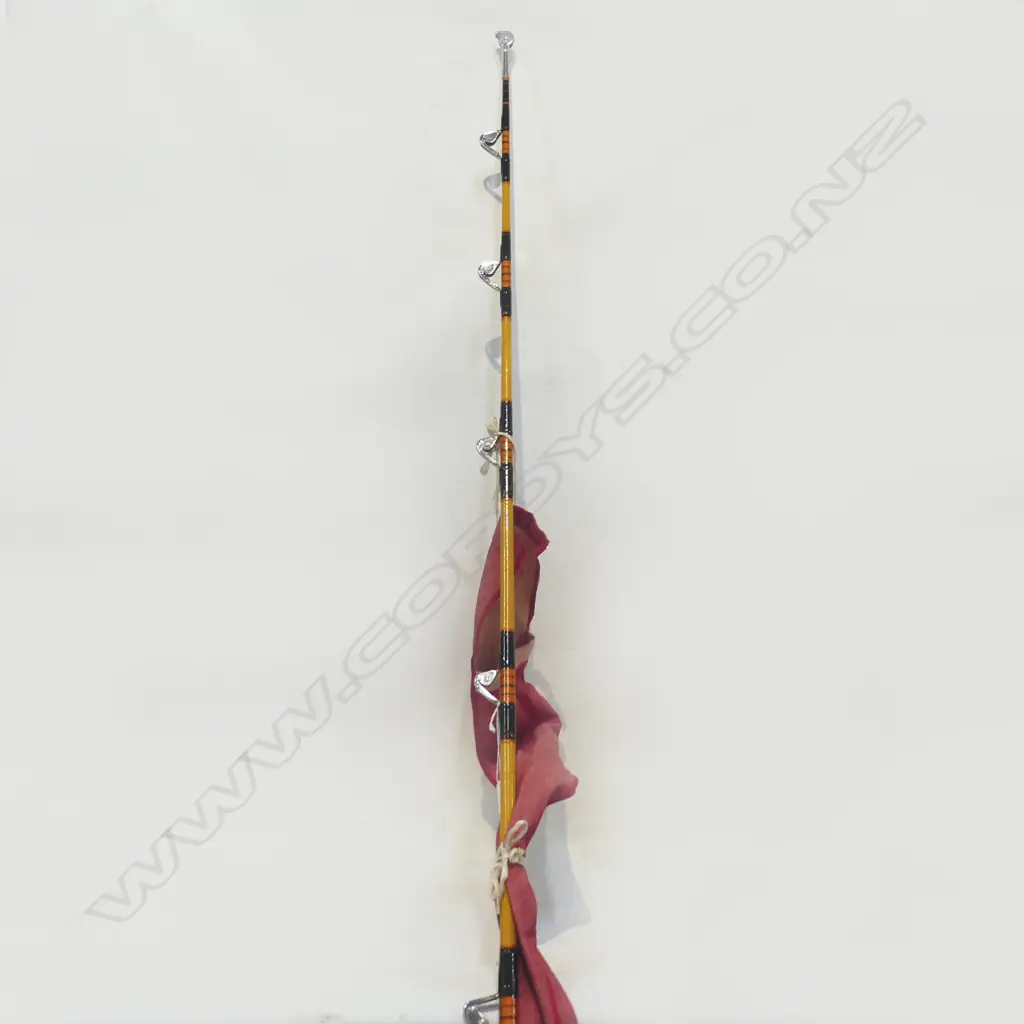 VINTAGE HANK NEWMAN SPORTS PTY LTD GAME FISHING ROD IGFA 50 CLASS 2 pce as new w cover L.2120mm  Image 1++