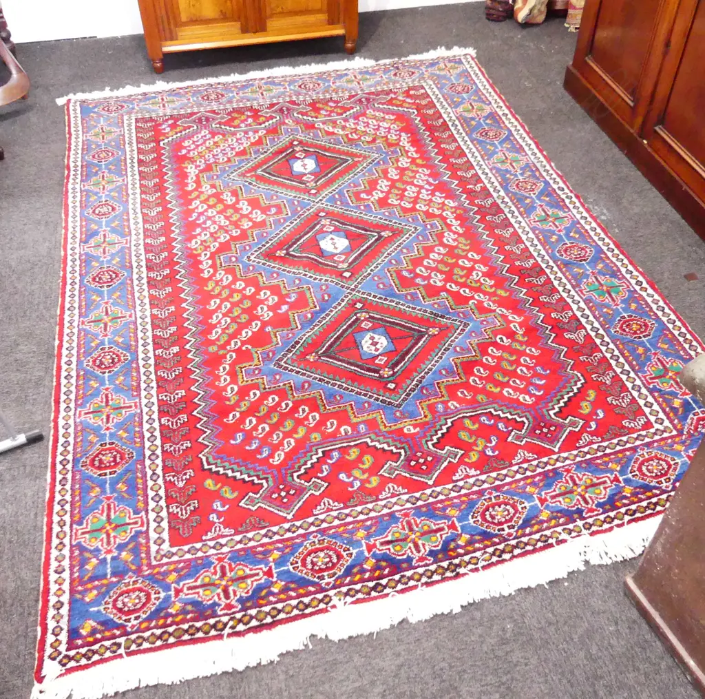 57G - LRG PERSIAN HAND KNOTTED RUG 2360 x 1800mm Image 1++