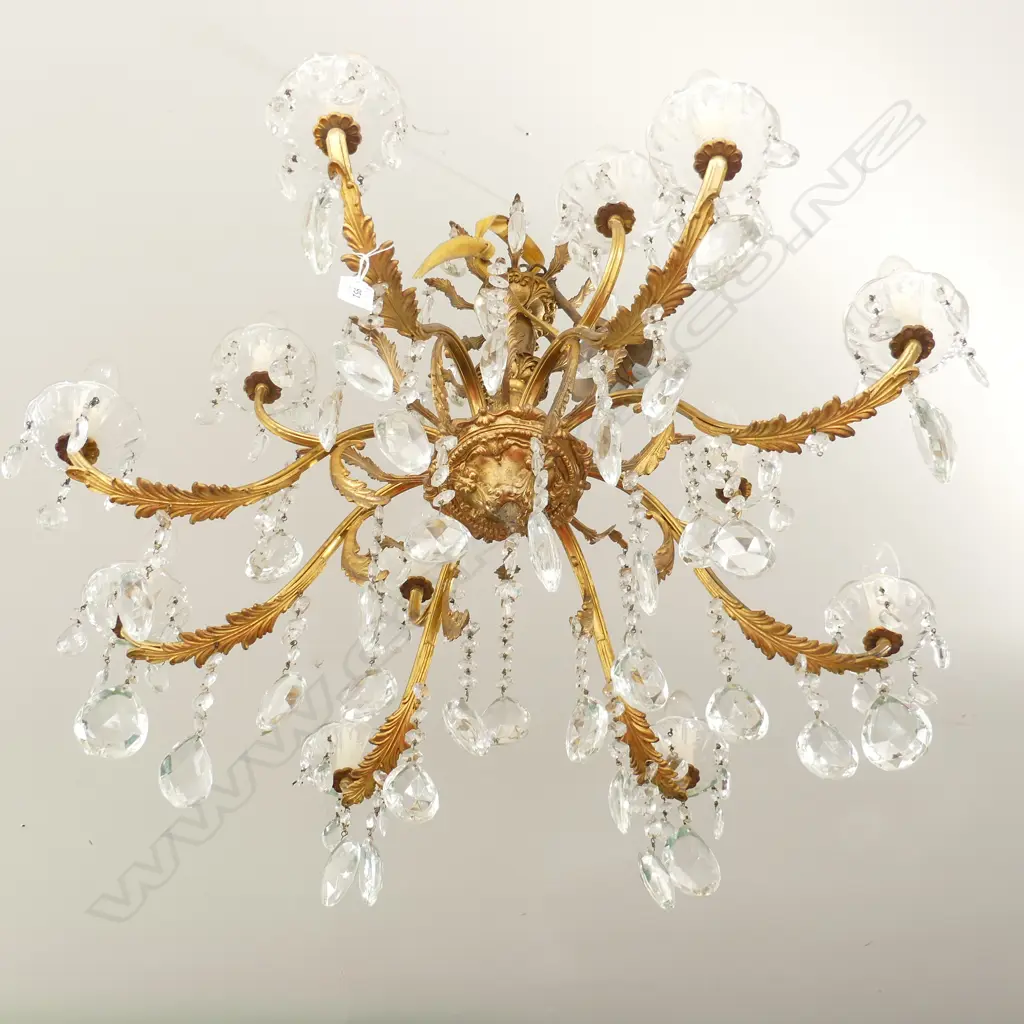FRENCH ORMOLU 8 ARM 12 LIGHT CHANDELIER 800mm dia / H. 630mm Image 1++