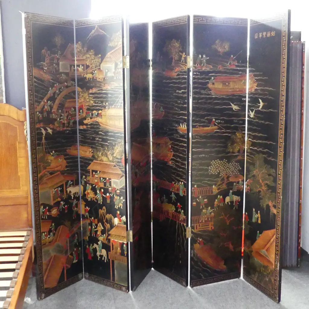 LG ORIENTAL 6 PANEL ROOM DIVIDER DECORATIVE SCREEN 1830x400mm each Image 1++