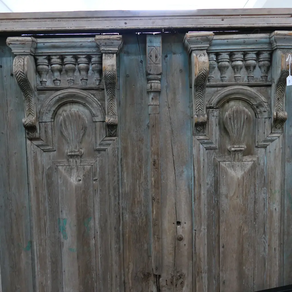 PR LGE EUROPEAN RUSTIC COUNTRY HOUSE DOORS molded panels w brackets & turnings. In frame 2645 x 1400mm. Image 1++