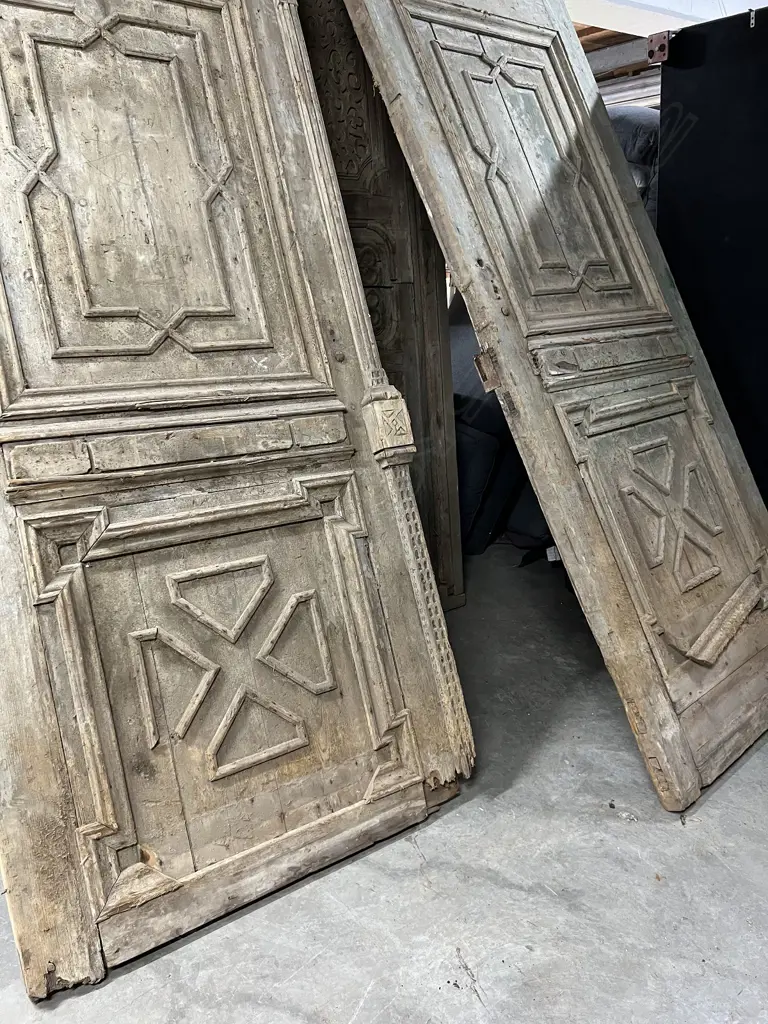 PR V.LGE EUROPEAN RUSTIC COUNTRY HOUSE DOORS H.3330mm. W.2210mm.  Some distress Image 1++