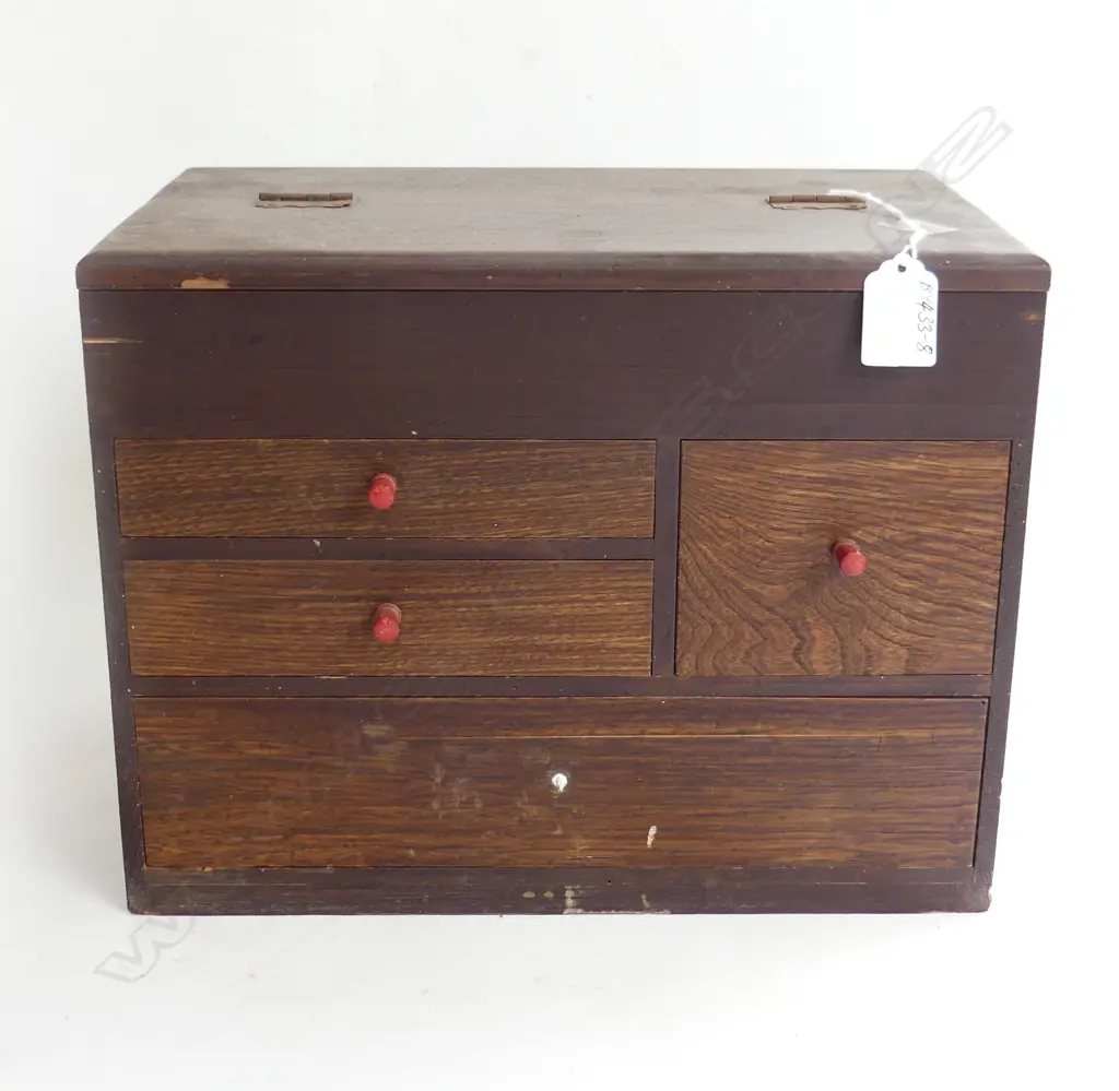 OLD JAPANESE SEWING BOX AF Image 1++