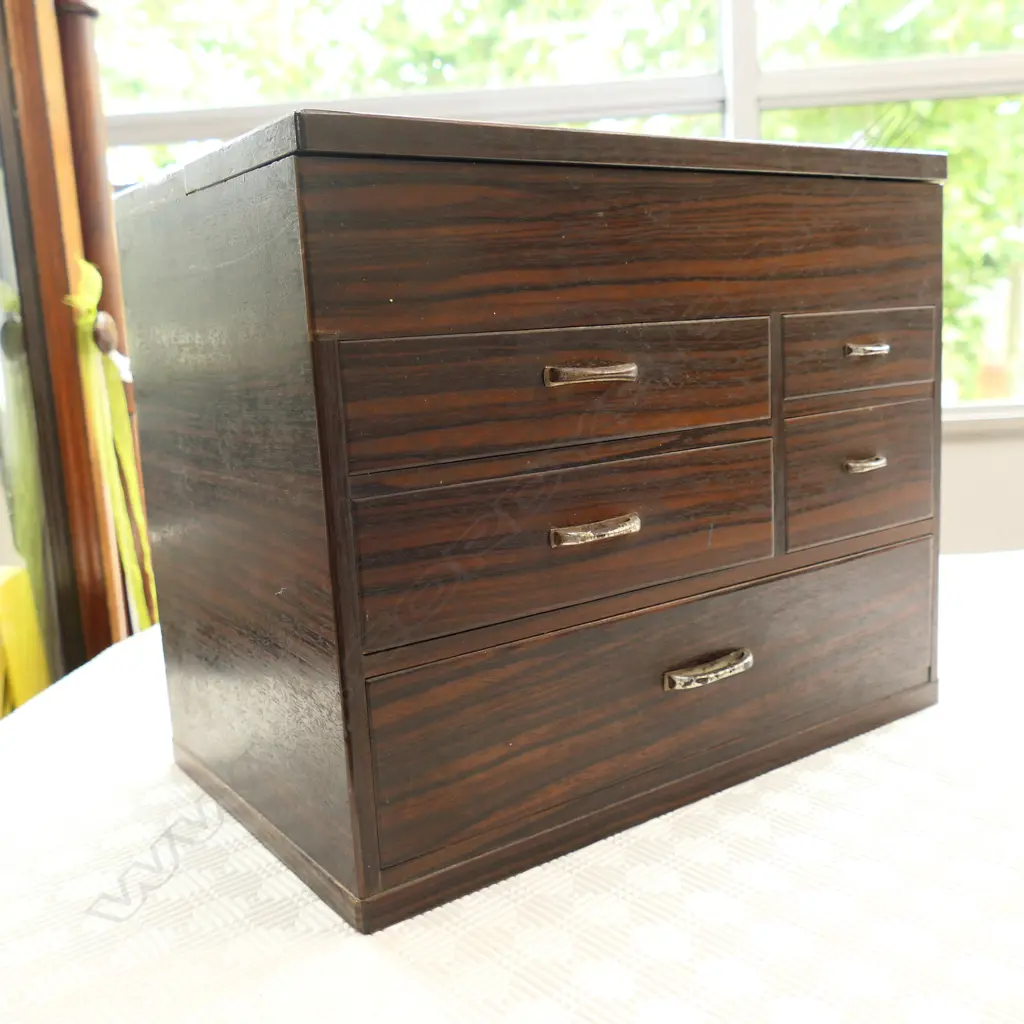 OLD JAPANESE SEWING BOX AF Image 1++