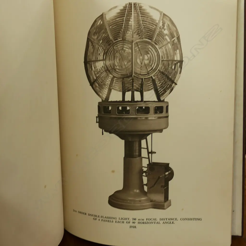 VINTAGE LIGHTHOUSE LENS 250mm dia + BOOK: ILLUSTRATIONS OF LIGHTHOUSE WORK 1912 [LENS DIA.255MM ] Image 1++