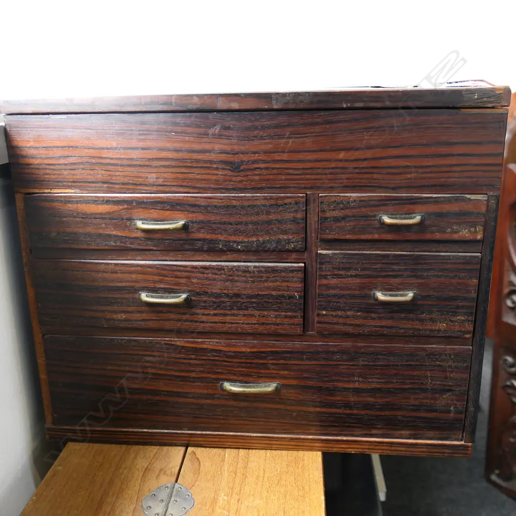 OLD JAPANESE SEWING BOX AF Image 1++