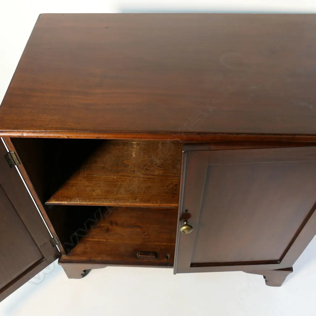 TIDY 19thC MAHOGANY CABINET 850x485x890mm Image 1++
