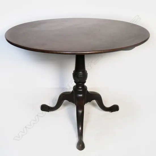 c.1800 GEORGE III MAHOGANY TRIPOD TABLE, DIA 990mm, H.730mm