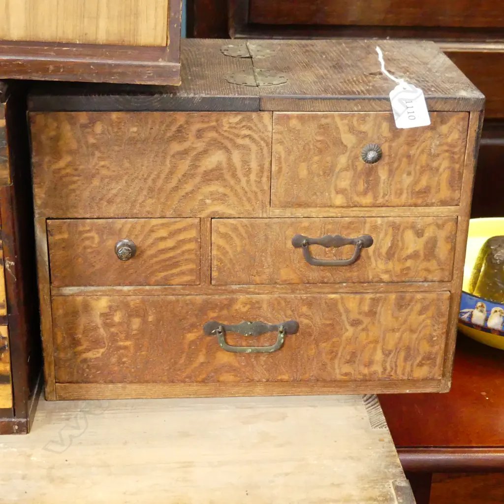 OLD JAPANESE SEWING BOX AF Image 1++