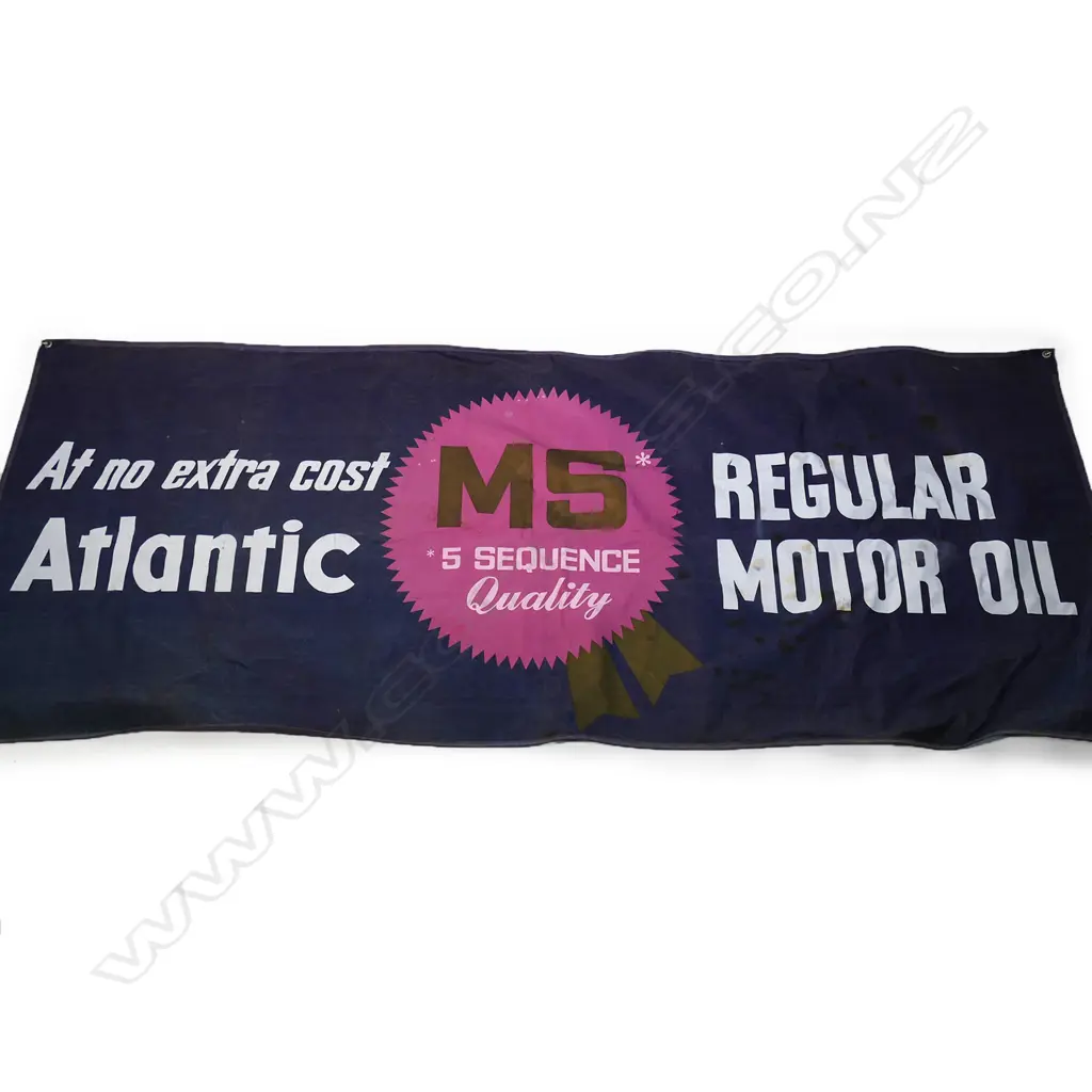 LG CANVAS BANNER 'ATLANTIC MOTOR OIL' 950x2370mm Image 1++
