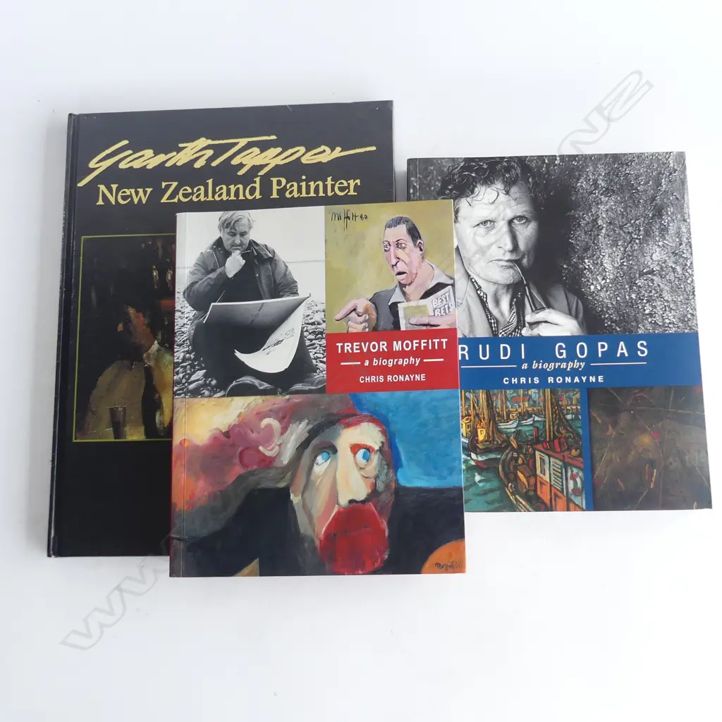 3 NZ ART BOOKS: TREVOR MOFFIT + RUDI GOPAS + GARTH TAPPER still in original wrapping Image 1++