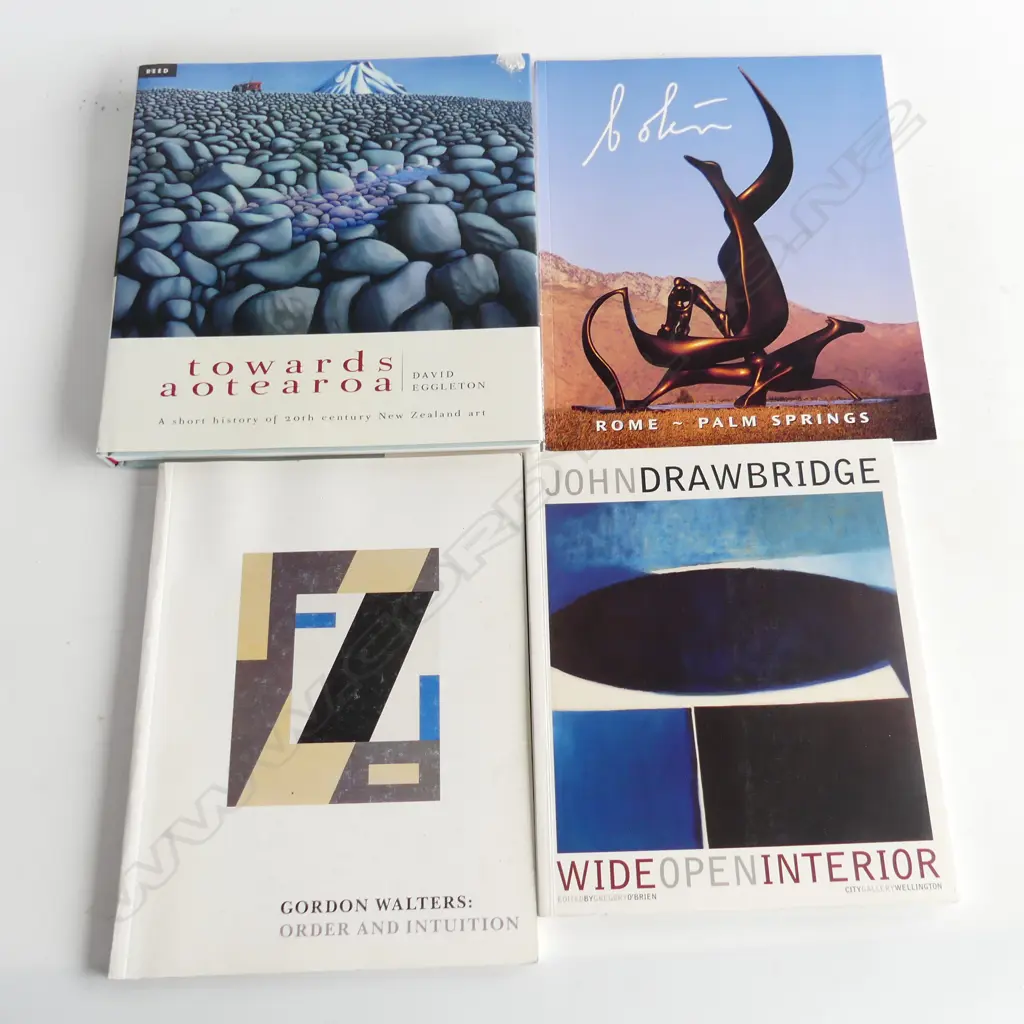4 NZ ART BOOKS: J. DRAWBRIDGE + 'TOWARDS AOTEAROA' + G. WALTERS + COLIN WEBSTER WATSON Image 1++