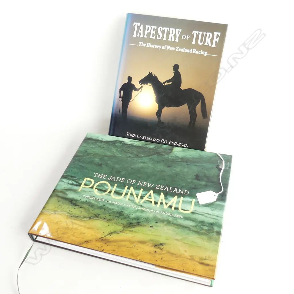 2 NZ BOOKS; POUNAMU & TAPESTRY OF TURF Image 1++