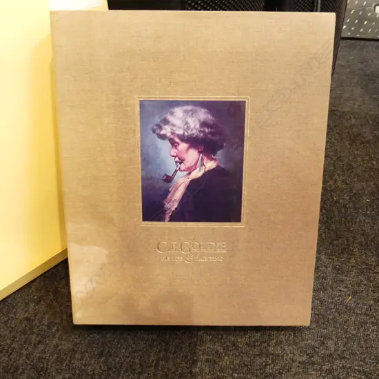 LARGE FORMAT C.F.GOLDIE BOOK 'HIS LIFE AND PAINTING' IN SLEEVE ( SLIGHT MARK) + ORIGINAL BOX