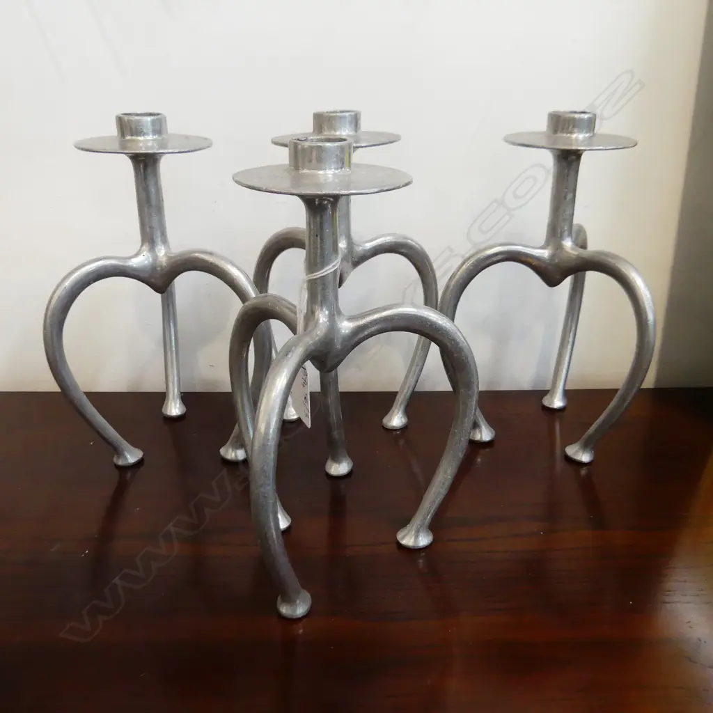 4 STEPHAN RONDEL CANDLE HOLDERS H.210mm Image 1++
