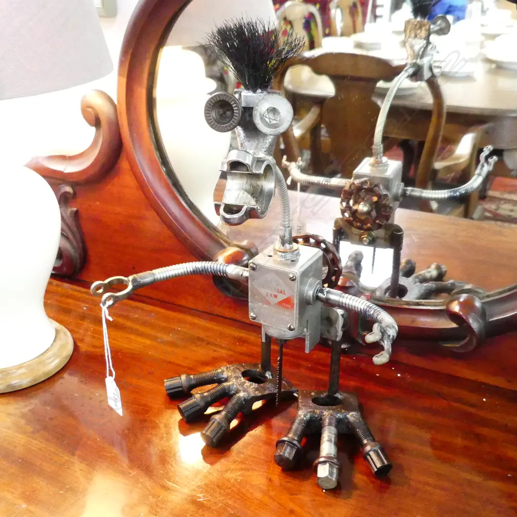 ANDREW HALL ASSEMBLAGE ART ROBOT H.350mm Image 1++