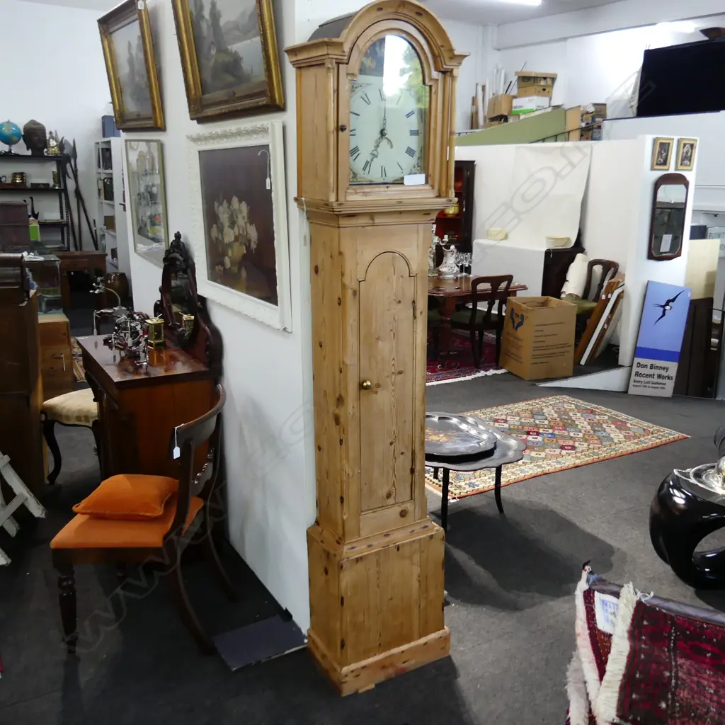 PINE LONG CASE CLOCK Image 1++