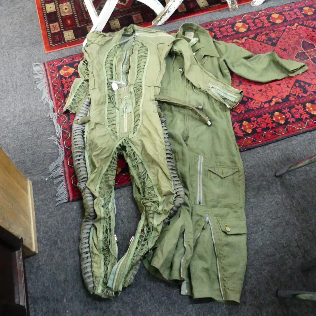 This is a G-suit used by the MIG fighter pilots to help compensate for gravitational forces in high-performance flights Image 1++
