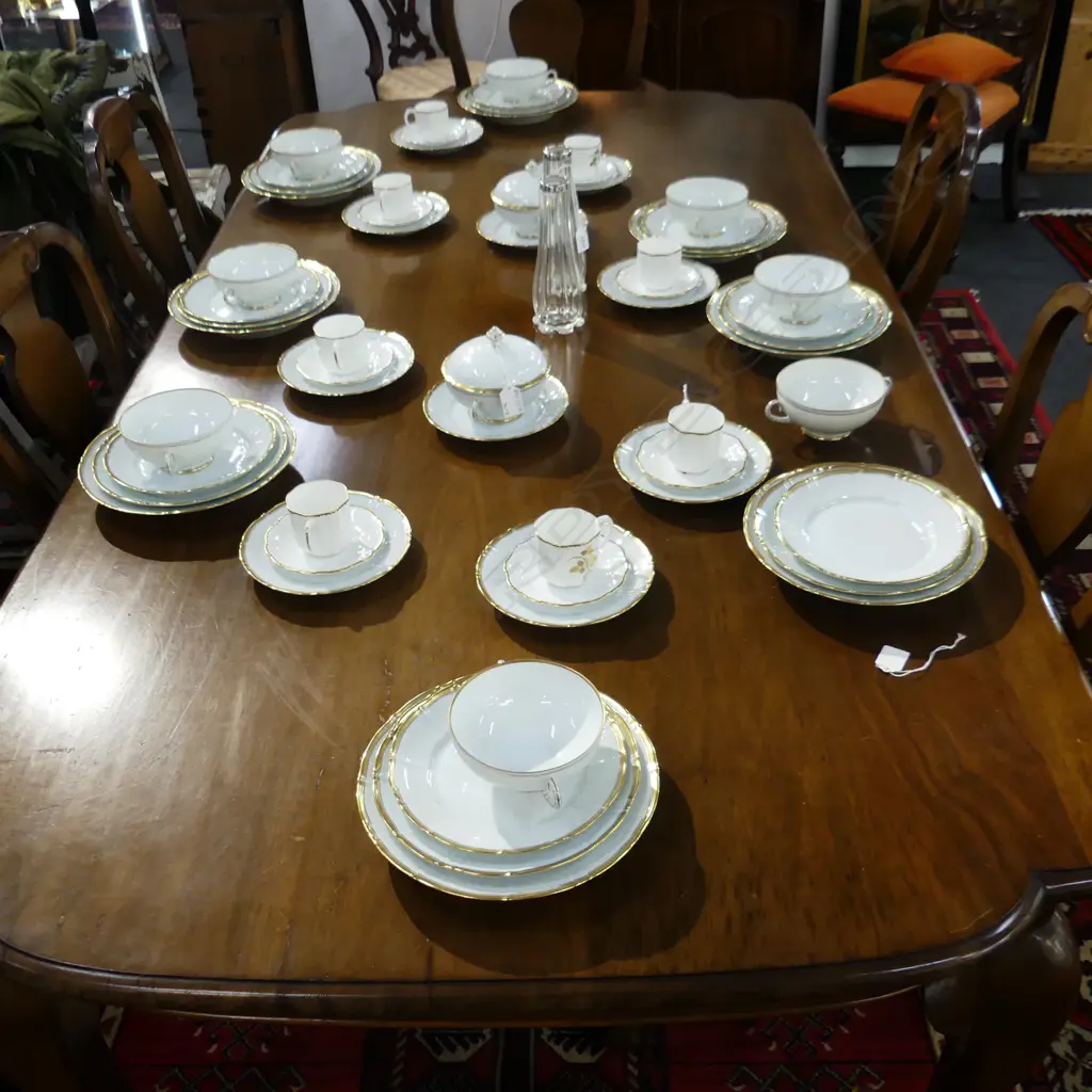 34 PCE B&G COPENHAGEN PORCELAIN PART DINNER SET + 8 ROYAL CROWN DERBY COFFEE C/S Image 1++