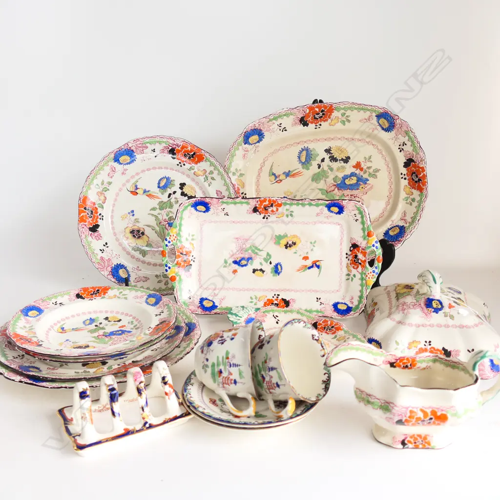 15 PCS MASON IRONSTONE CHINA, 'PERSTANA' & PAGODA PATTERNS Image 1++
