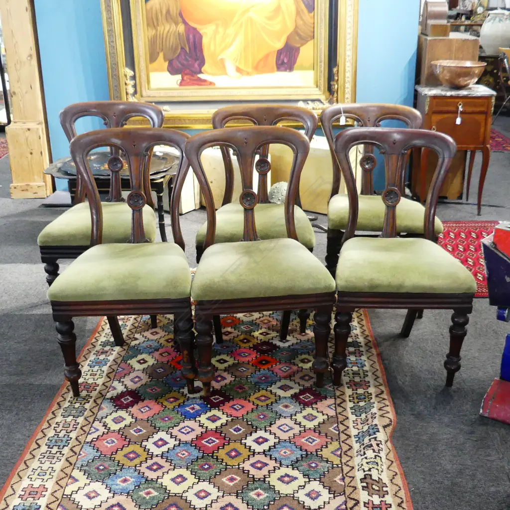 6 VICTORIAN DINING CHAIRS Image 1++