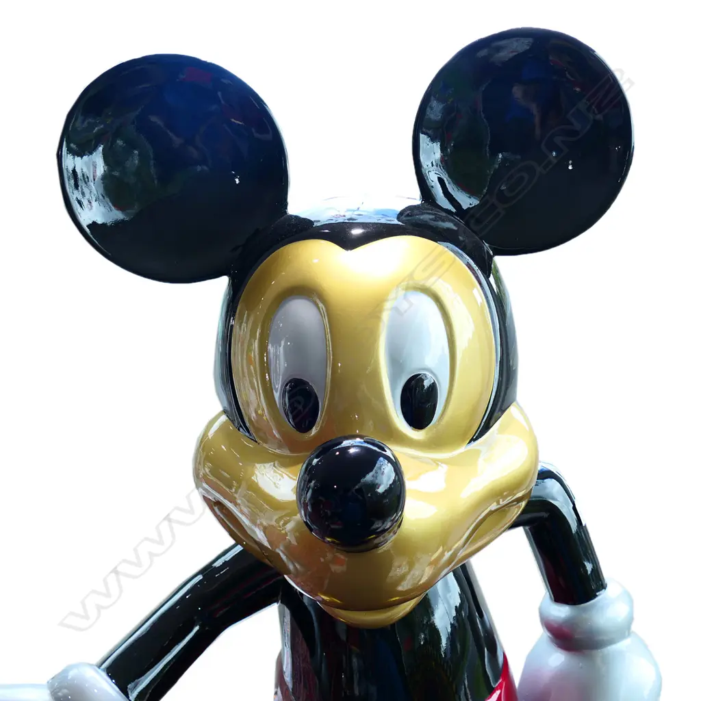 LG DISNEY MICKEY MOUSE FIBREGLASS FIGURE IN BRIGHT AUTOMOTIVE PAINT & LACQUER H.1450mm Image 1++