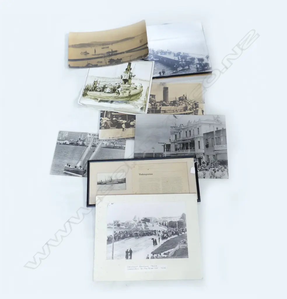 9 OLD PHOTOGRAPHS & PRINTS DEVONPORT & TAKAPUNA THEMES. Image 1++