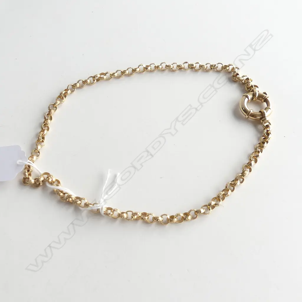 9CT  GOLD BELCHER CHAIN  34.16GMS Image 1++