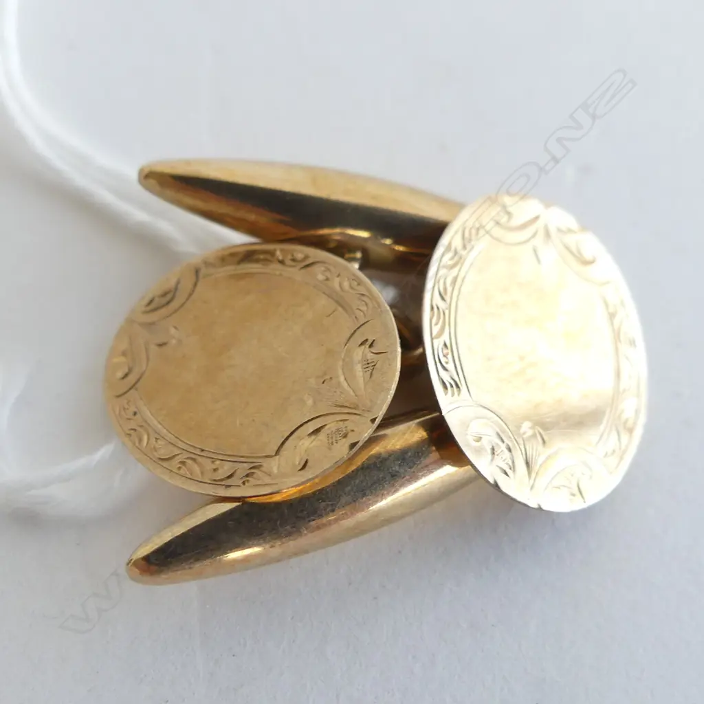 PR 9CT GOLD CUFFLINKS 3.44GMS Image 1++