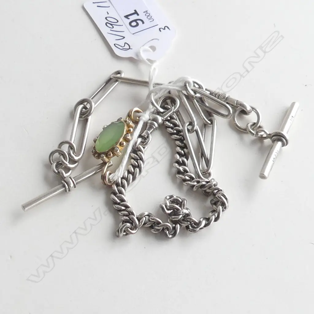 2 SILVER BRACELETS & 9CT GOLD BROOCH Image 1++