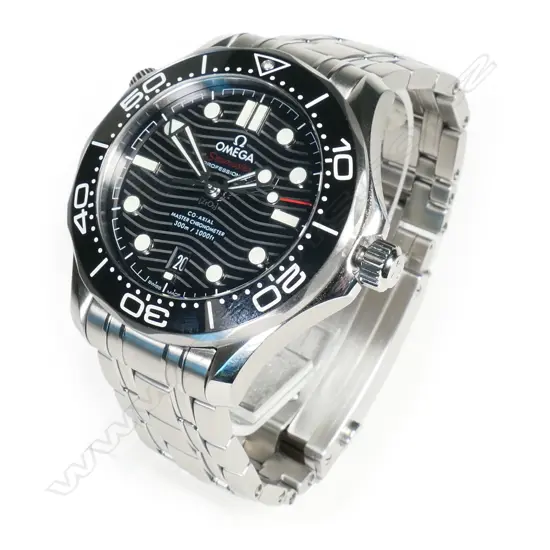 A replica Omega Seamaster wristwatch,