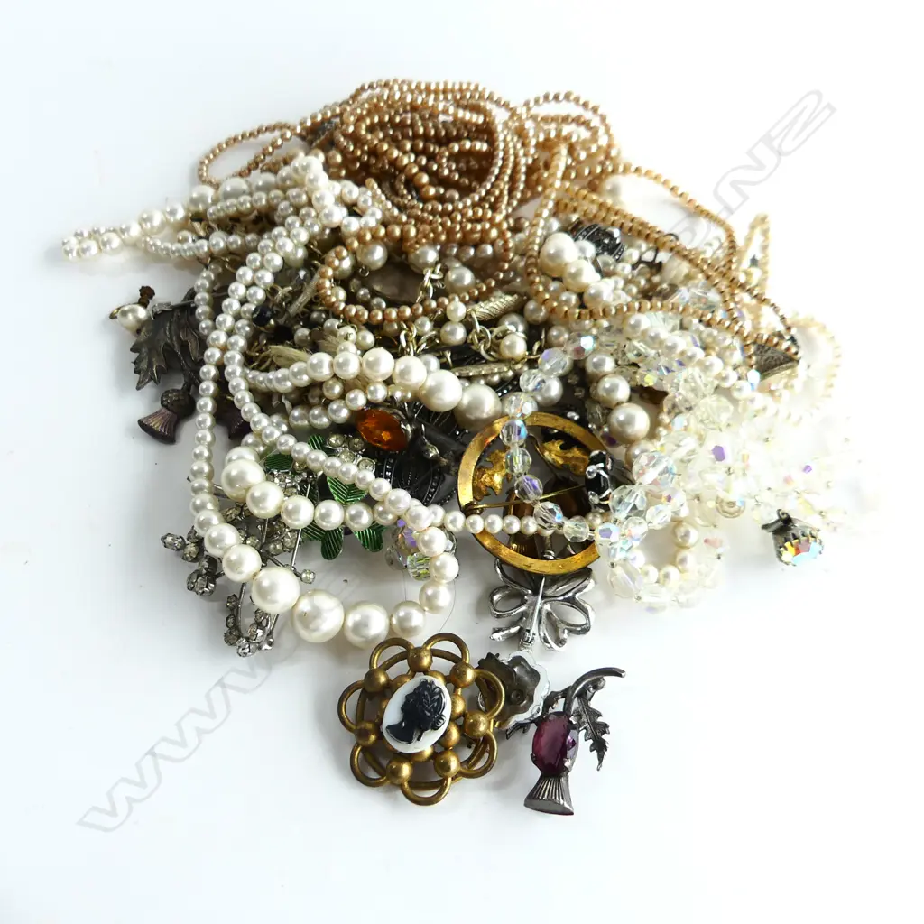 BAG OF ASST. COSTUME JEWELLERY Image 1++